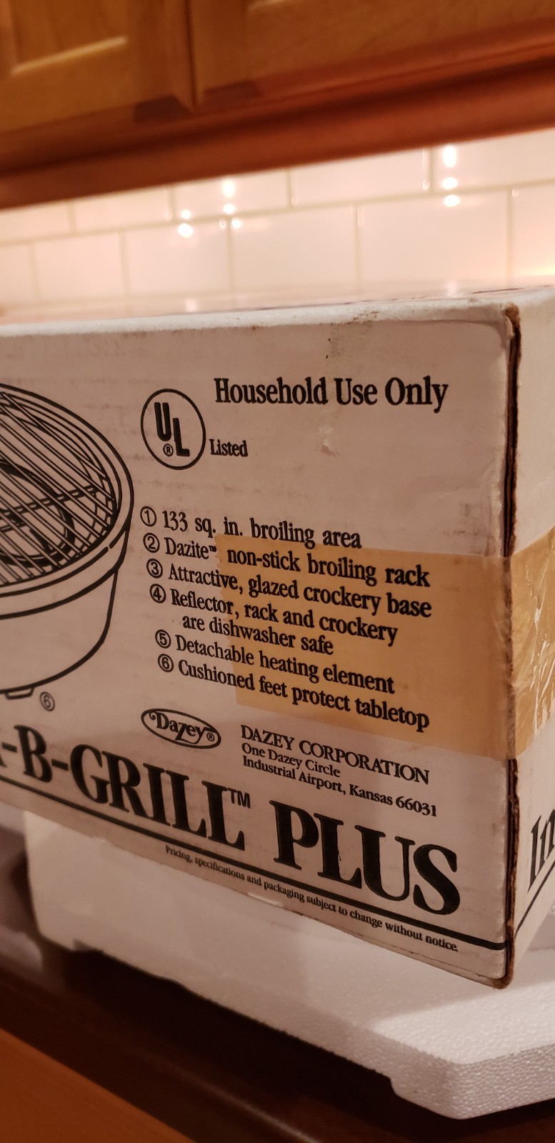Dazey Indoor Grill Plus MADE IN USA 1990 NEW 100% COMPLETE