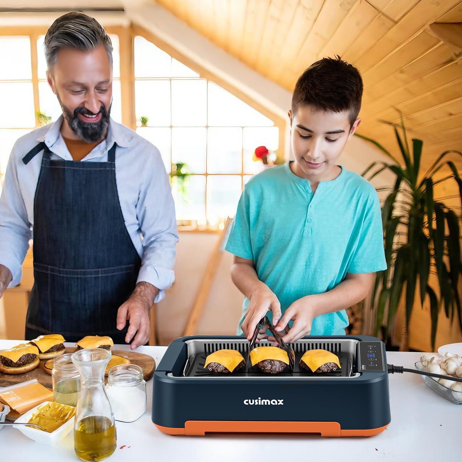 Electric Grill, Smokeless Indoor Grill & Griddle, Electric Korean BBQ Grill