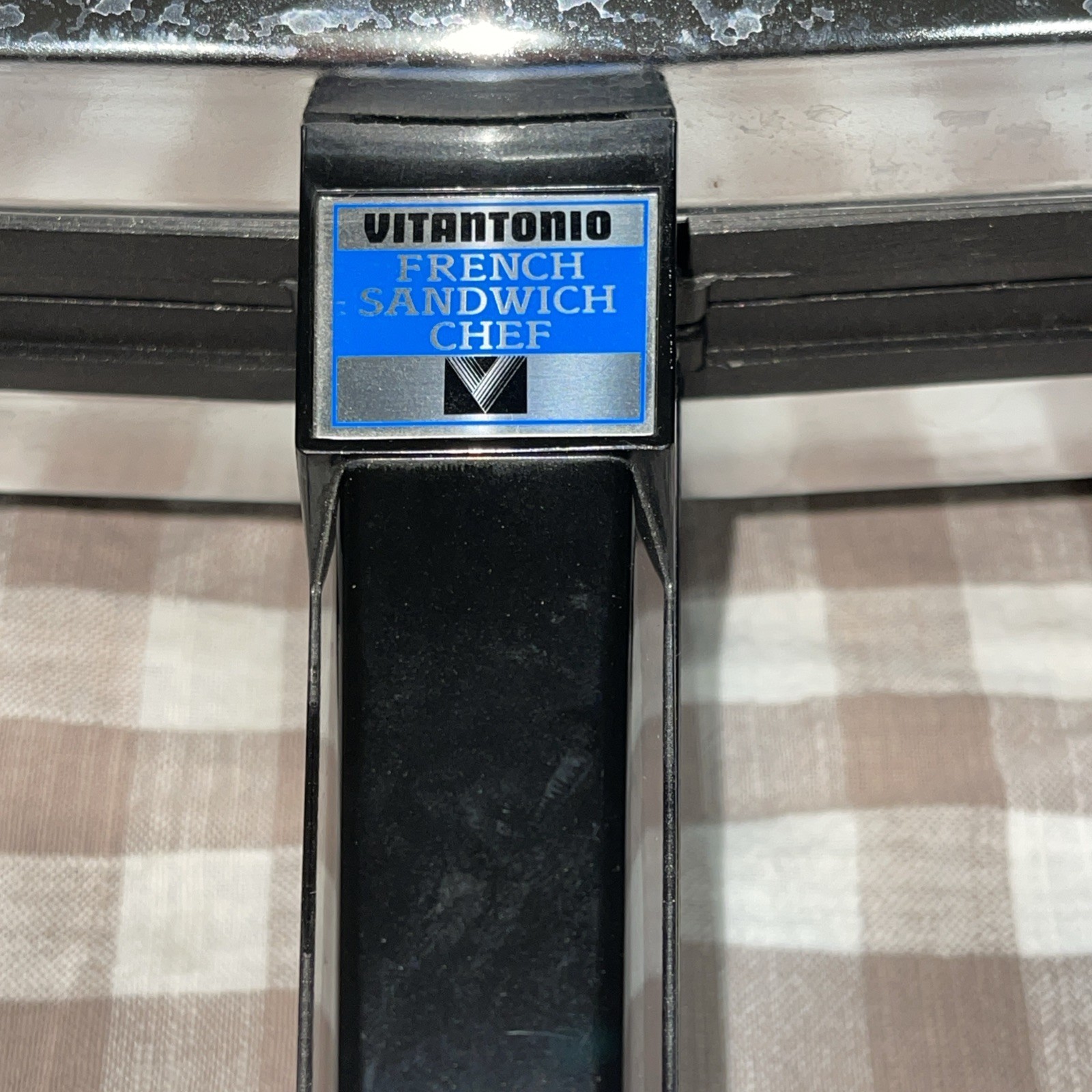 Vitantonio French Clamshell Sandwich Chef Model 650 VTG Stainless Chrome WORKS