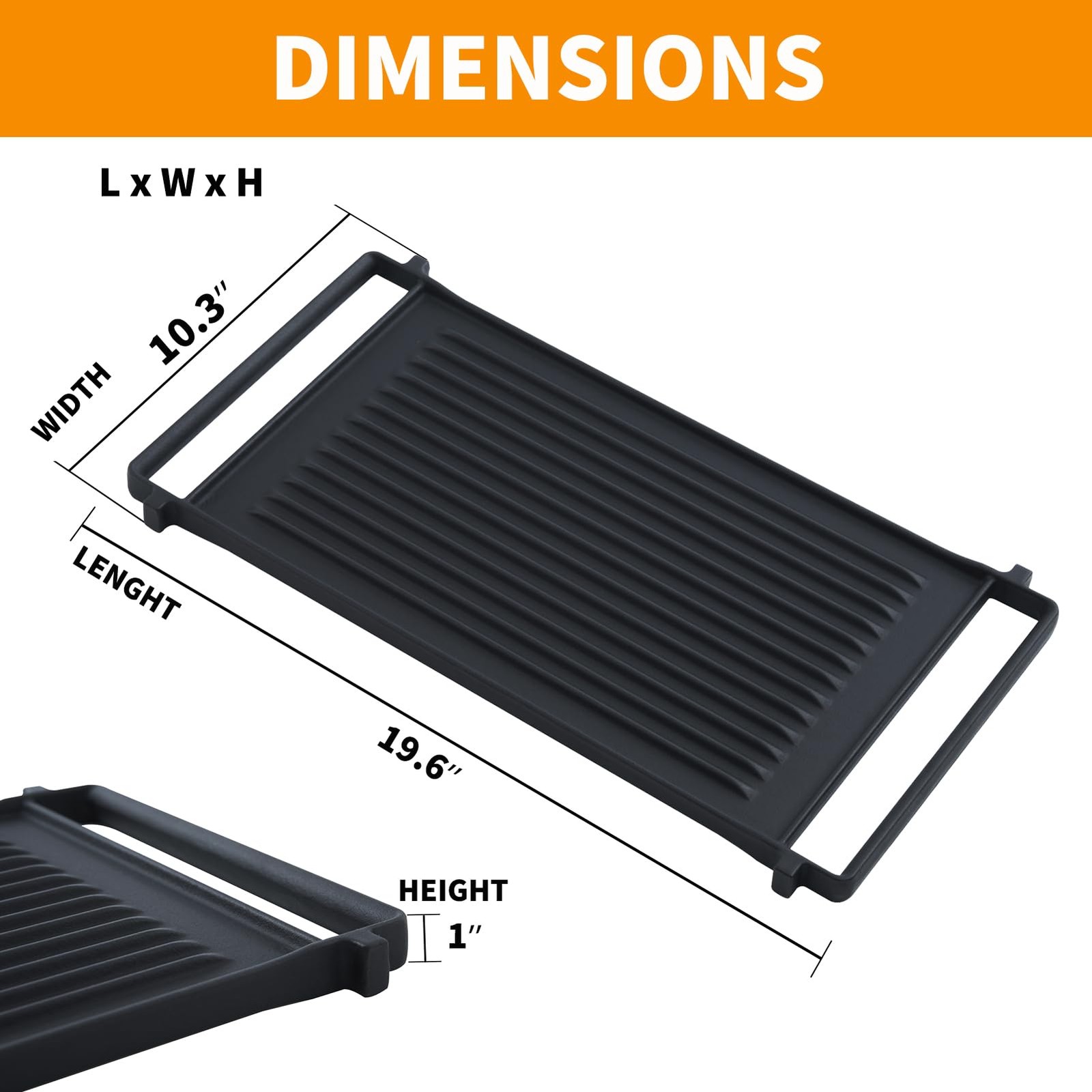Reversible Cast Iron Griddle WB31X24998 WB31X24738 JXGRILL1 for GE Stove
