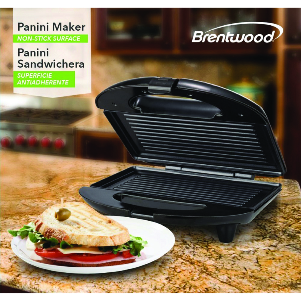 Brentwood Ts-246 Non Stick Panini Press And Sandwich Maker In Black Silver