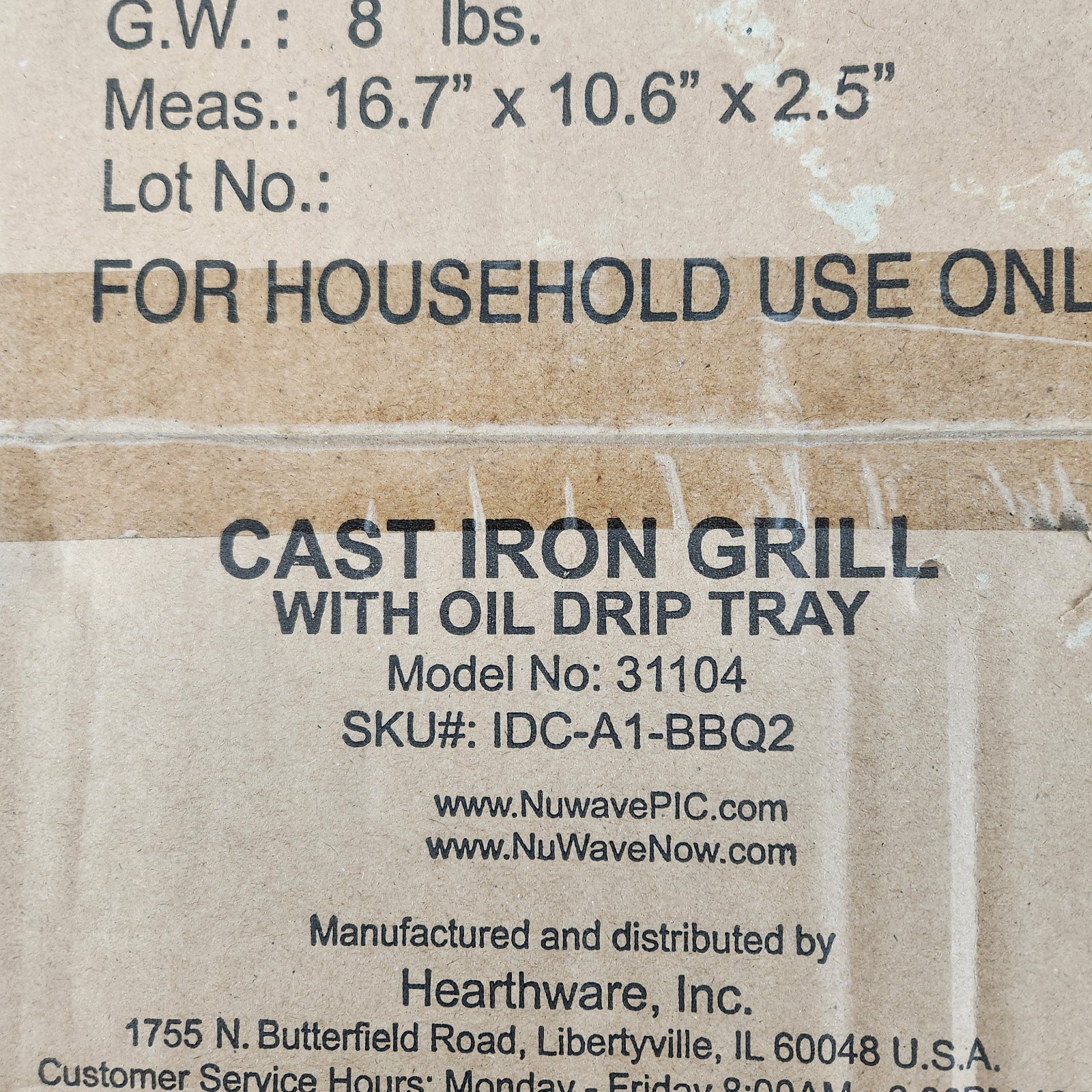 NEW NuWave Precision Induction Cookware Cast Iron Grill With Oil Drip Tray Pan