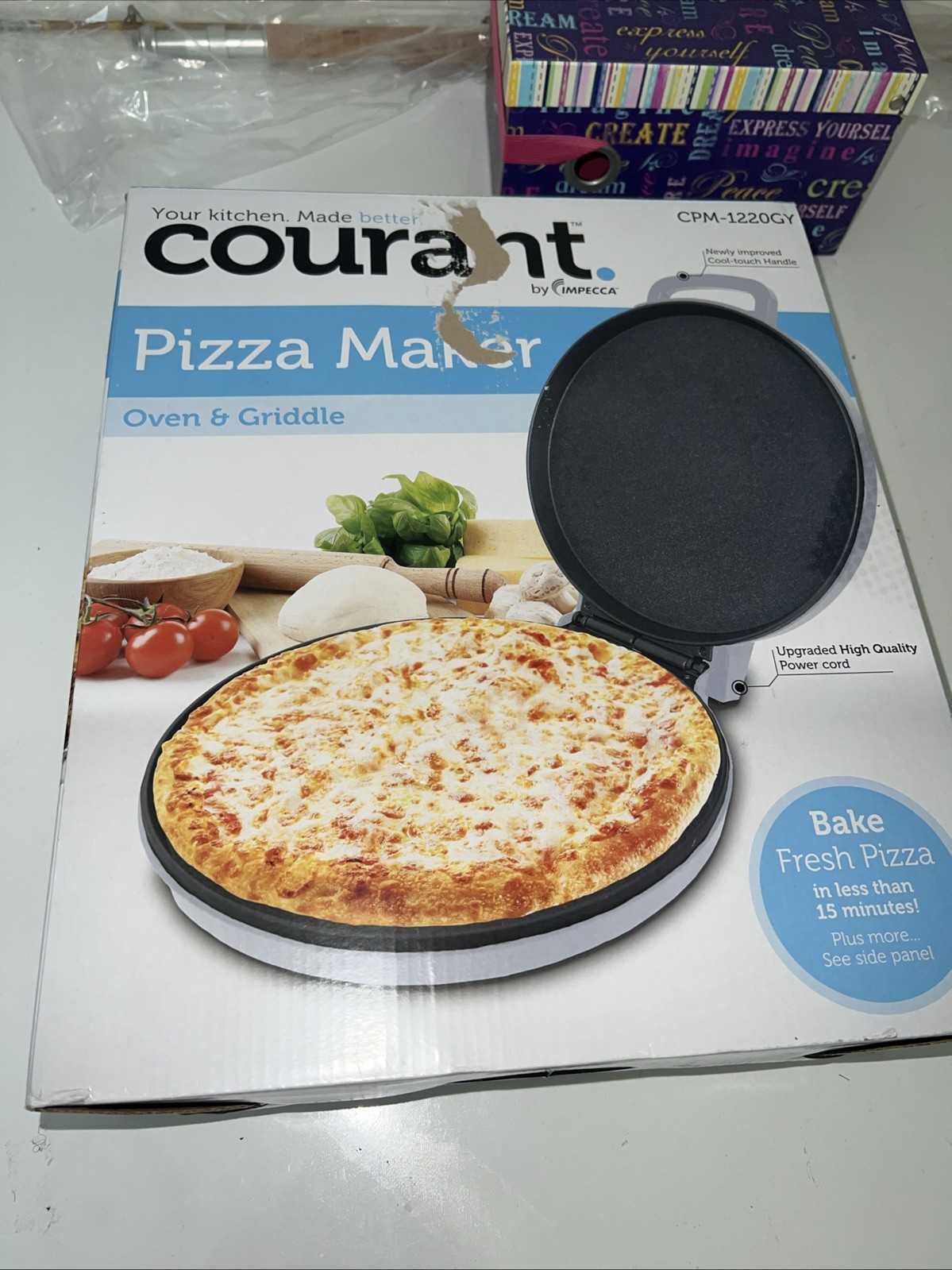 Courant Pizza Maker Oven & Griddle- Model CPM- 1220GY New Open Box