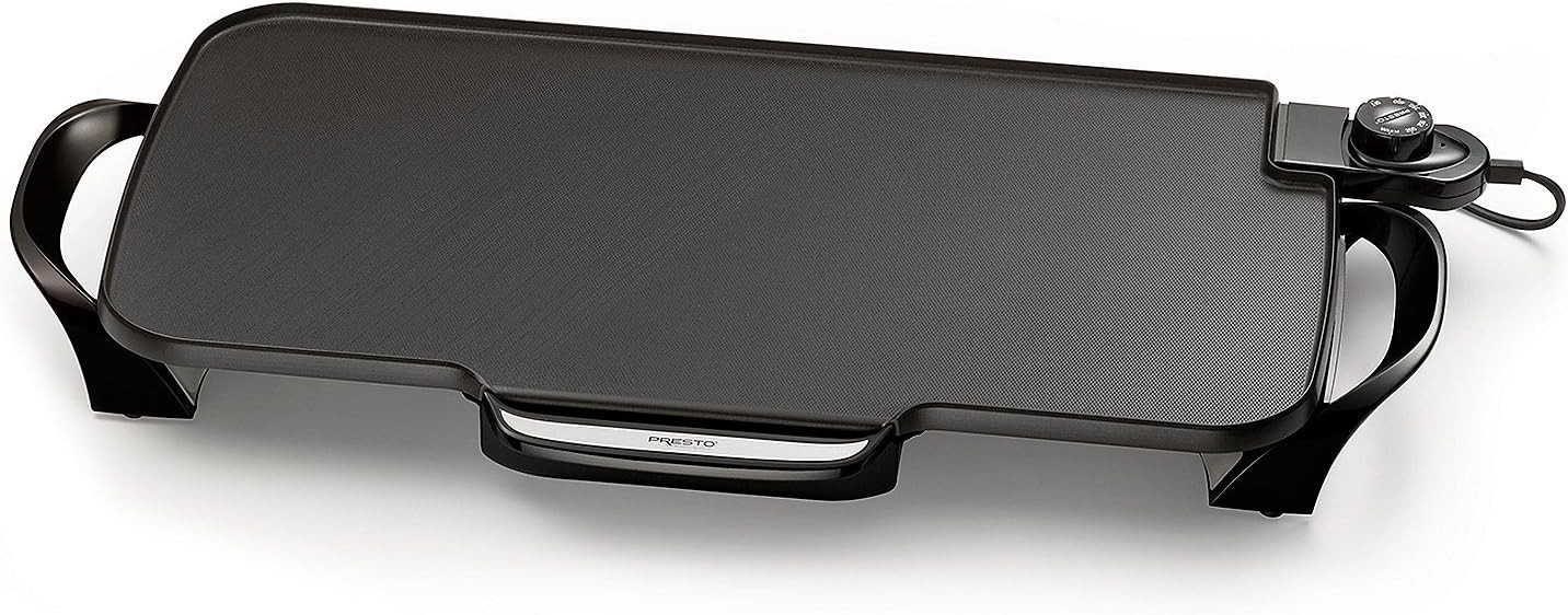 22-Inch Electric Griddle with Removable Handles – Nonstick Ceramic Surface
