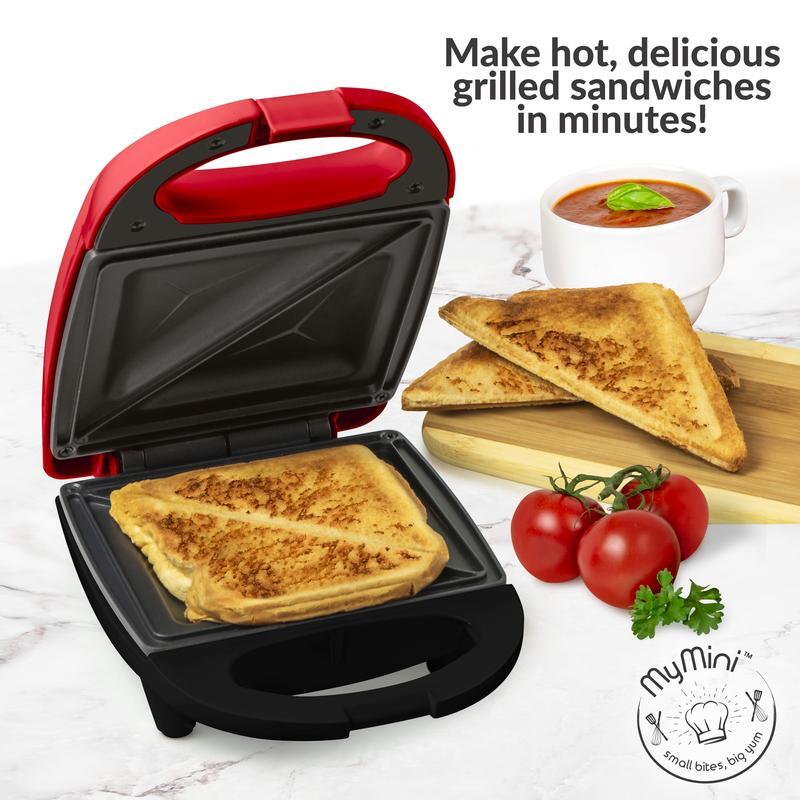 Compact Sandwich Maker Quick Cooking Hot Snacks Paninis Quesadillas Omelets New