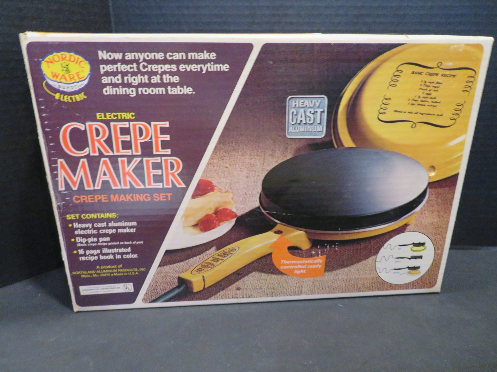 Vintage Nordic Ware Electric Crepe Maker – Crepe Making Set – CAT. No. 85032 –