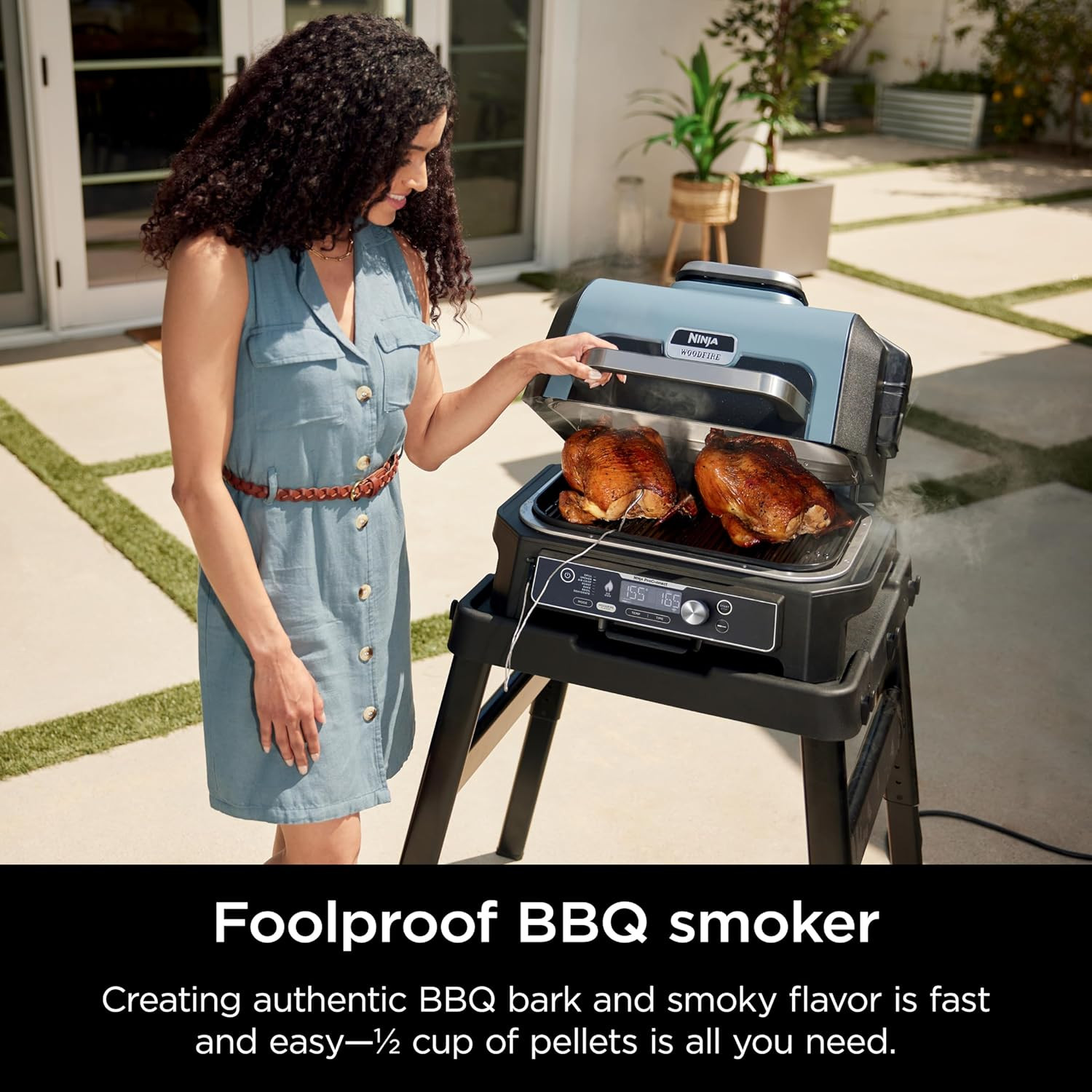Ninja OG951 Woodfire Pro Connect Premium XL Outdoor Grill & Smoker, Bluetooth, A