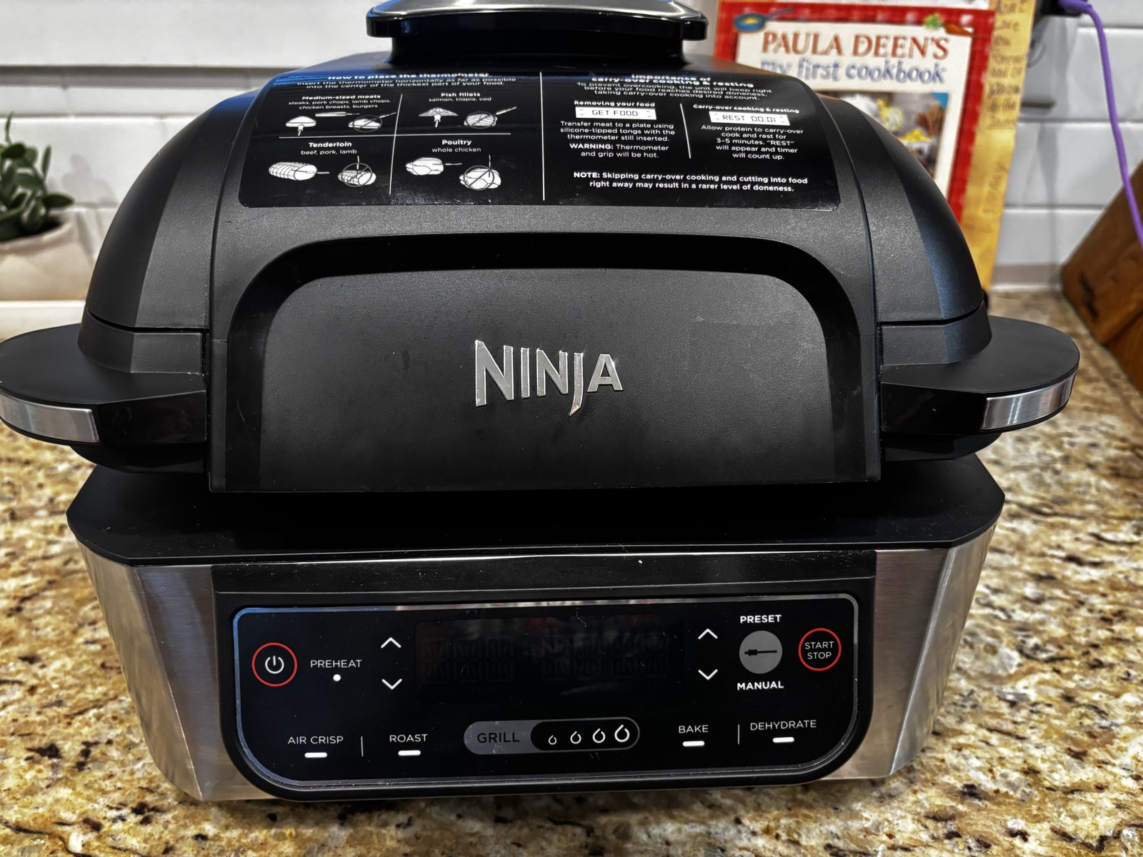 Ninja Foodi Smart Grill LG450CO Indoor Grill Air Crisp Roast Bake Dehydrate
