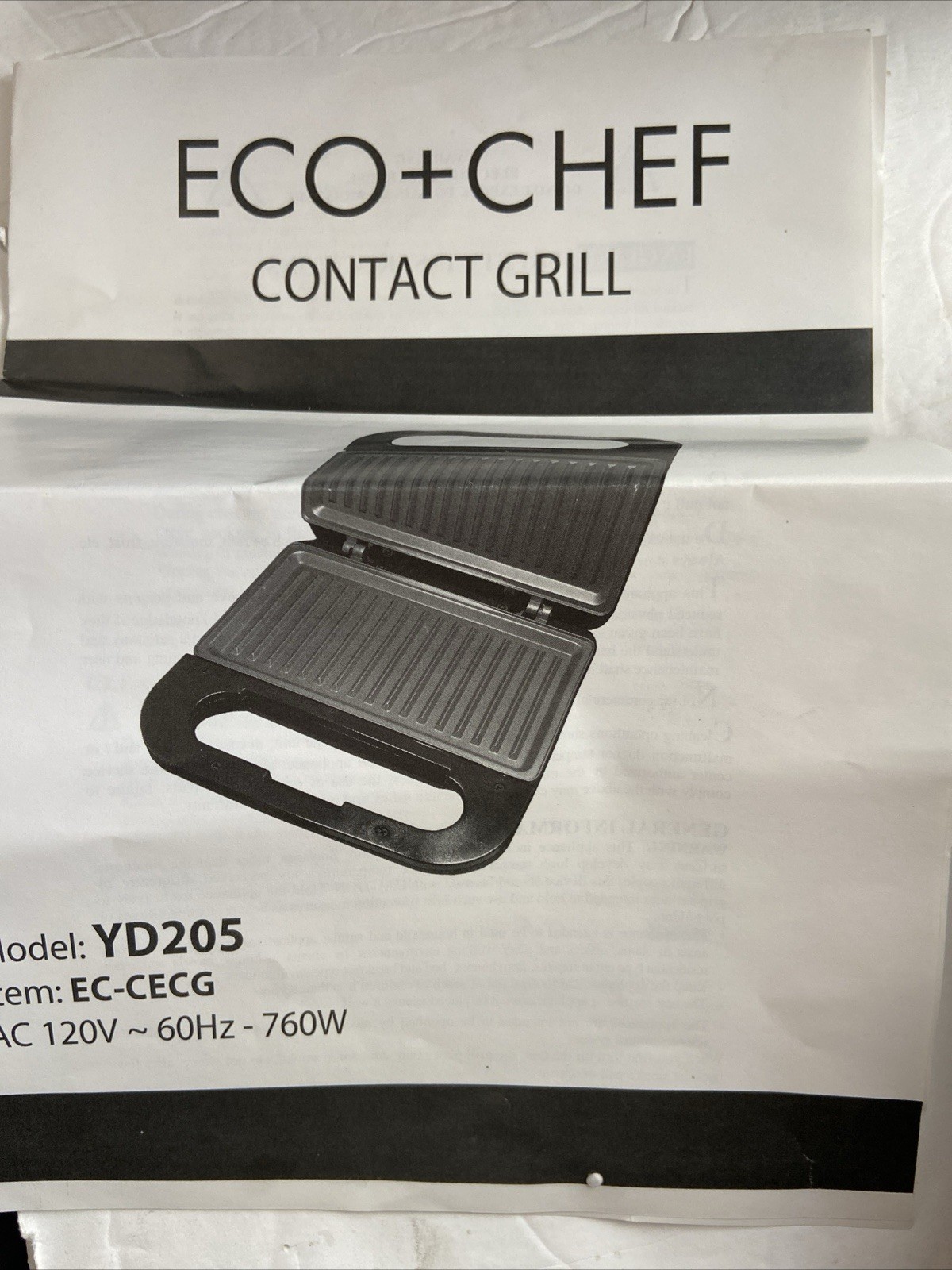 Eco Chef Premium Nonstick Copper Ceramic Indoor Kitchen Contact Grill