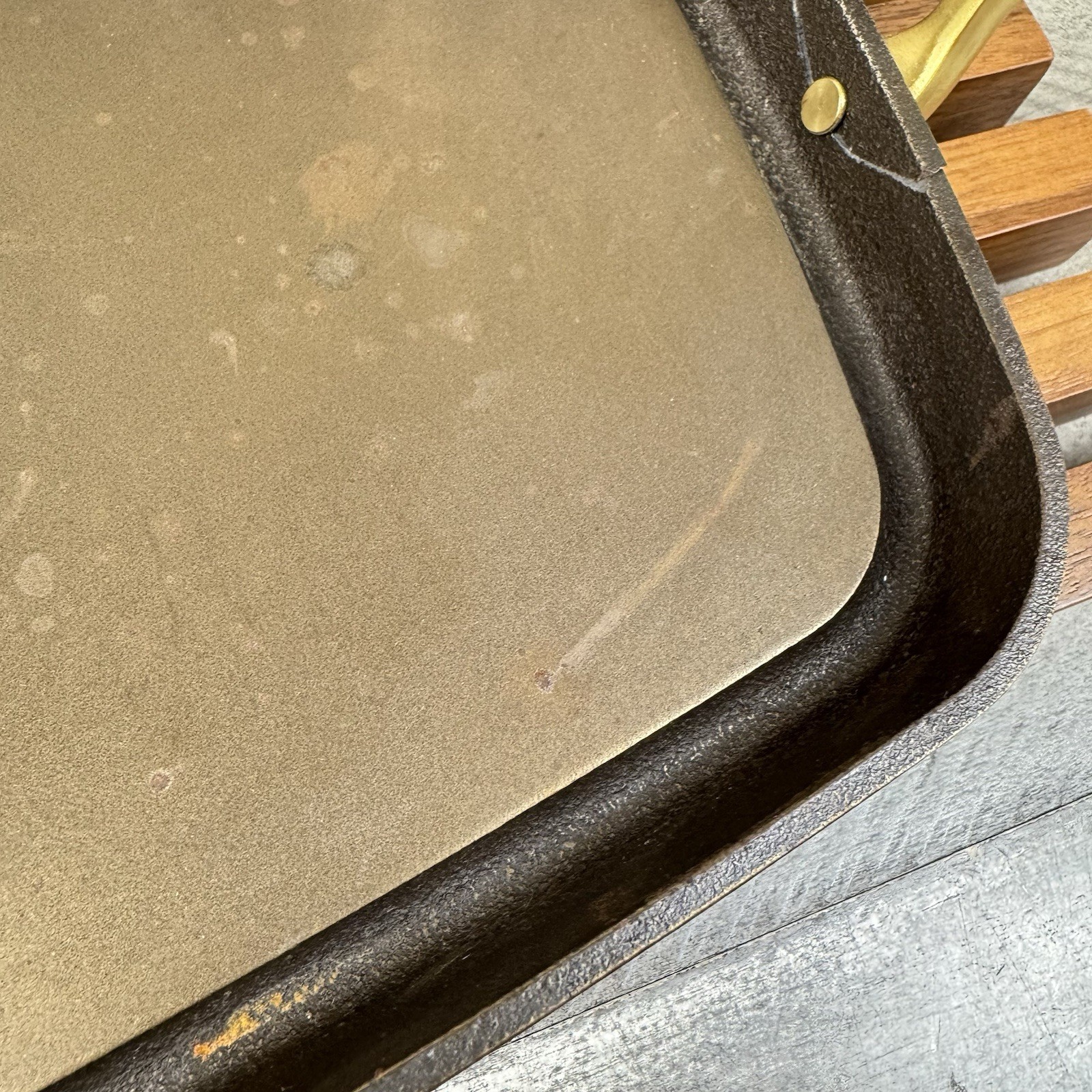 Williams Sonoma Smithey Seasoned Cast Iron Double Burner Griddle Broken Handle