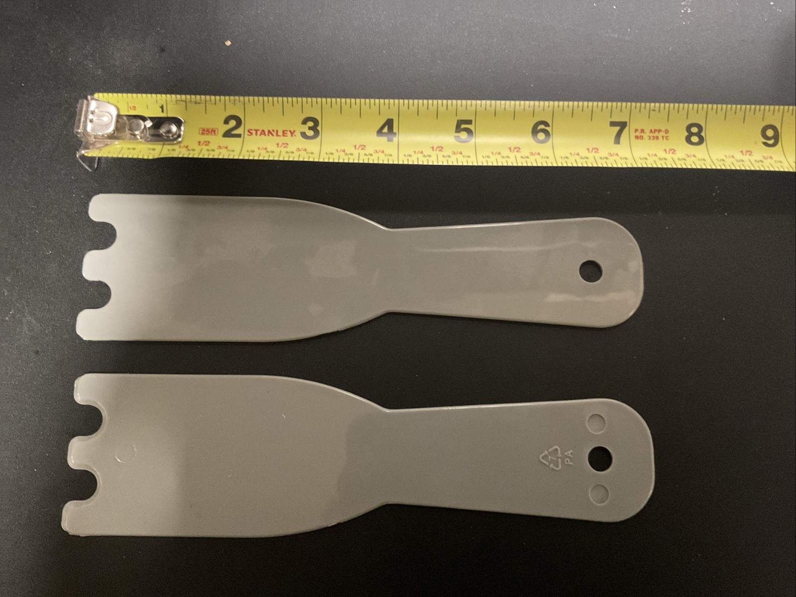 (2) George Foreman Grill 7″ Scraper Spatula Cleaner Plastic gray Replacement