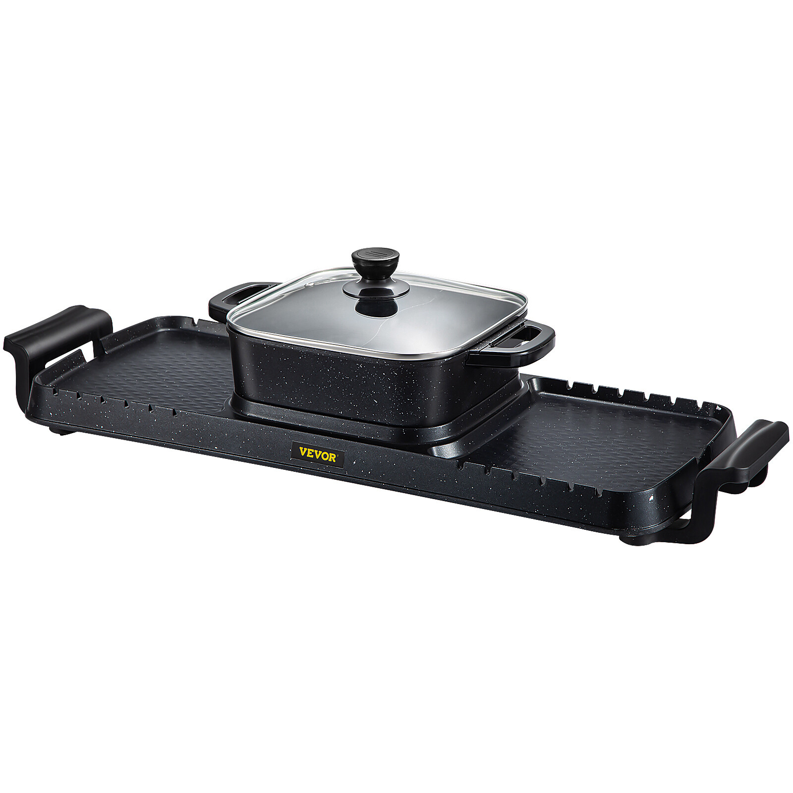 VEVOR Electric 2In1 Hot Pot BBQ Grill Hot Pot Oven Smokeless BBQ Pan DIY 2400W
