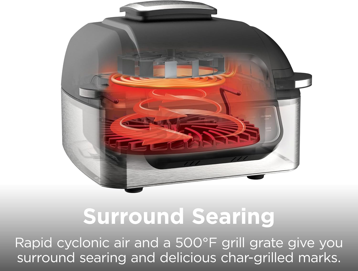 Ninja | Indoor Grill | Foodi | 5-In-1 (Grill, Air Fry, Roast, Bake, and Dehydrat