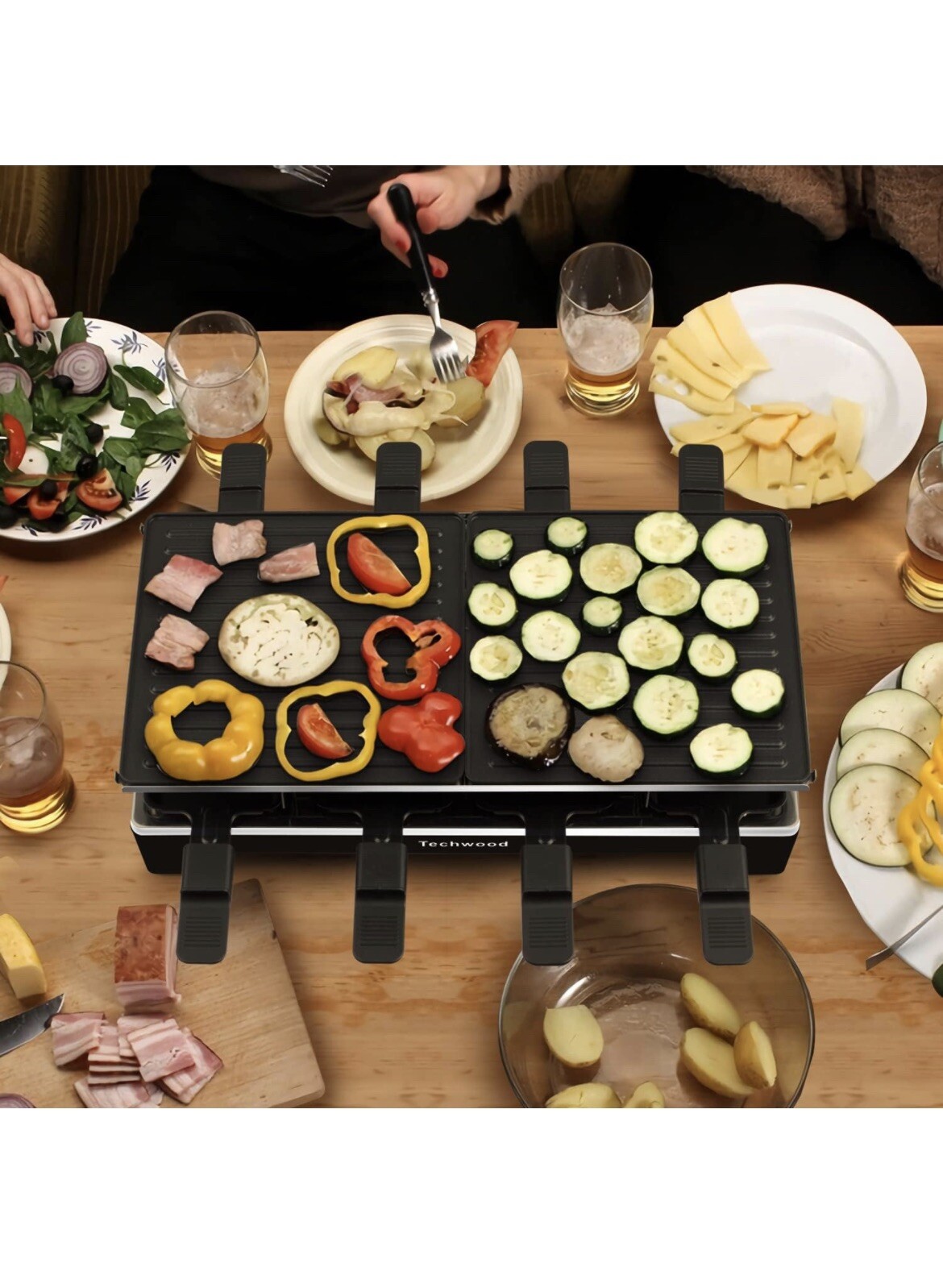 Techwood Raclette Table Grill TWRG-300 BNIB