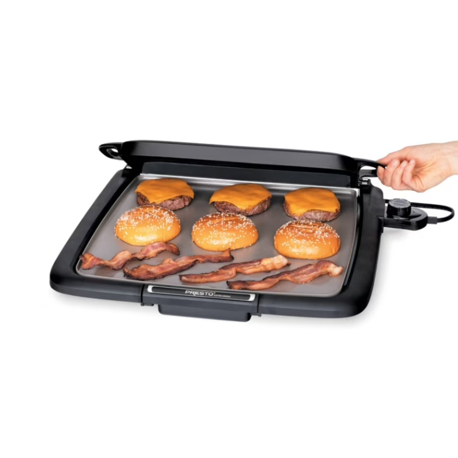 Presto Ceramic Electric Griddle/Warmer Plus, Black 07024