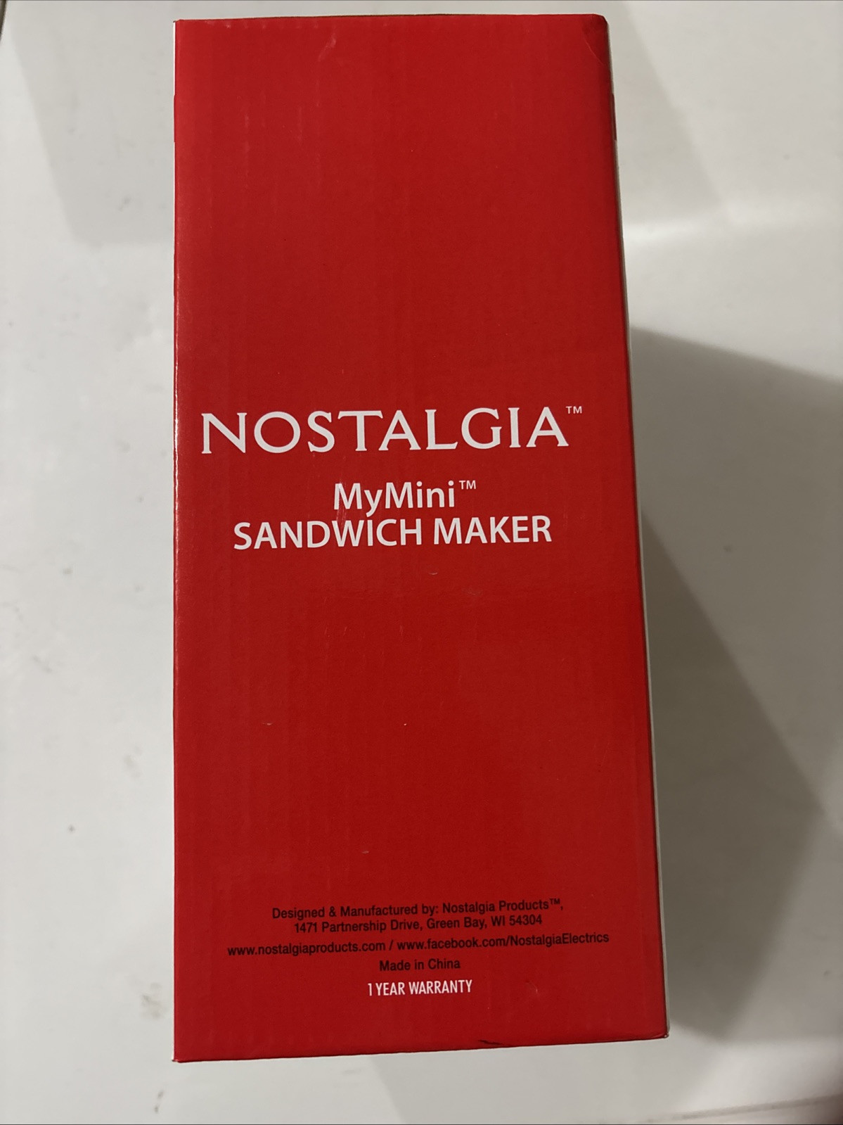 My Mini Sandwich Maker Red Non-Stick Easy Clean Brand New