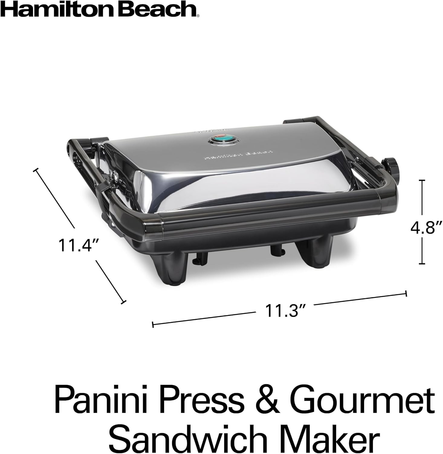 Panini Press Sandwich Maker & Electric Indoor Grill Floating Hinge Evenly Cooks