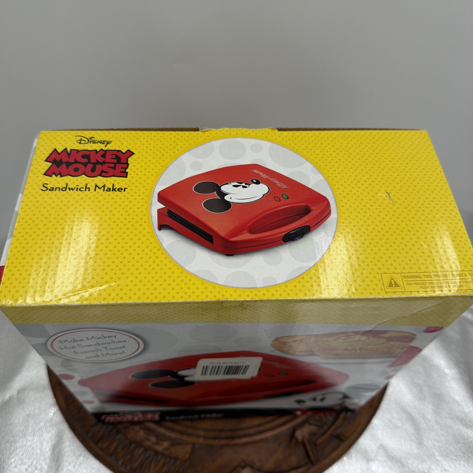 Disney Mickey Mouse Red Sandwich Maker Model DCM-51 Tested & Working New A98