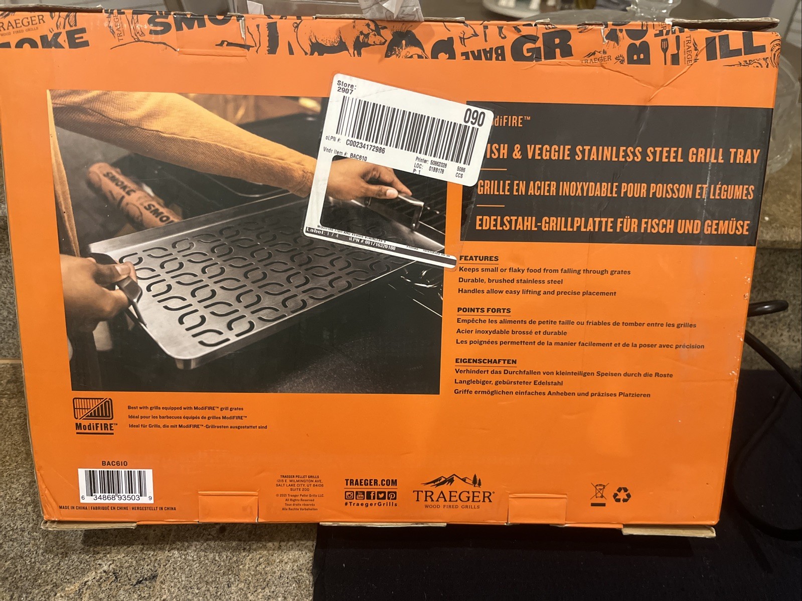 Traeger Grills ModiFIRE Fish & Veggie Stainless Steel Grill Tray BAC610