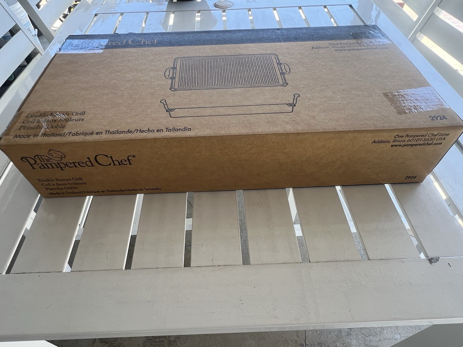 Pampered Chef #2924 Double Burner Grill FACTORY SEALED NEW IN BOX