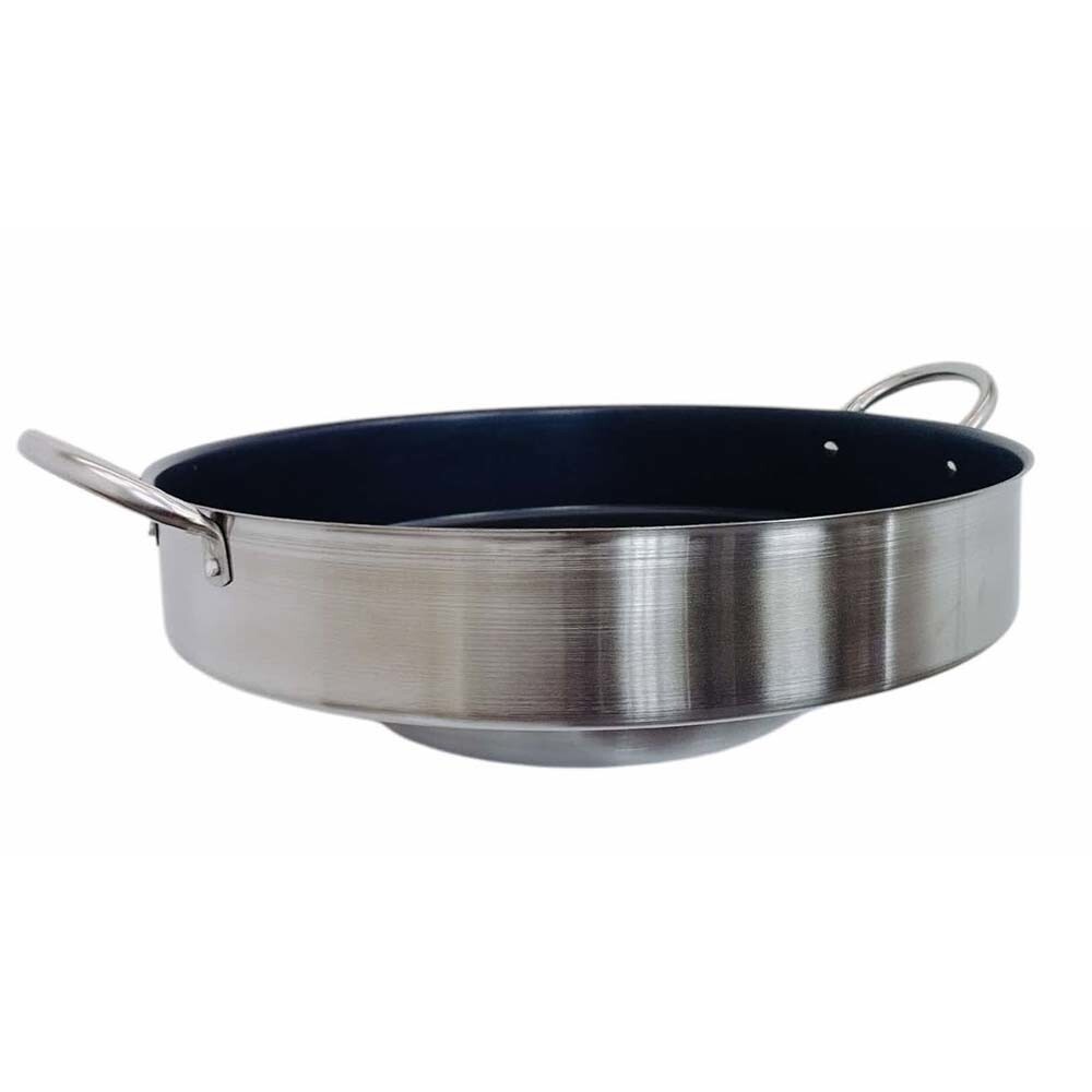 HD 23″ x 7″ Stainless Steel Concave Comal Griddle Pan Non-Stick Coating Cookware