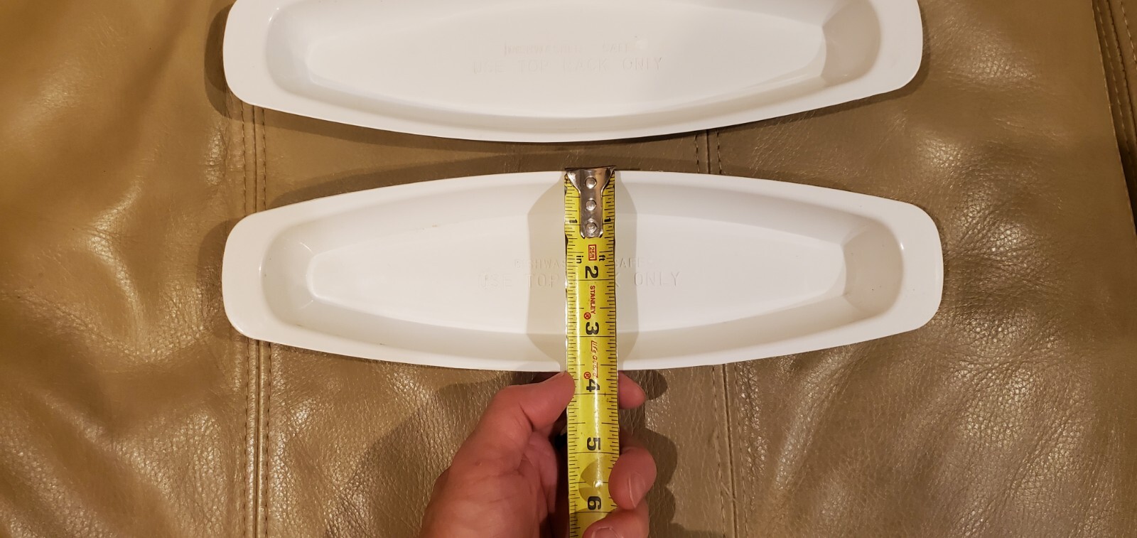 Lot of 2 GEORGE FOREMAN GRILL 12 1/2″ White Drip Tray Grease Catcher 12.5″