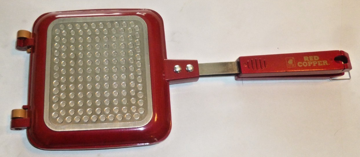 Red Copper Flipwich Non-Stick Sandwich Maker Grilled Sandwich Panini Pan