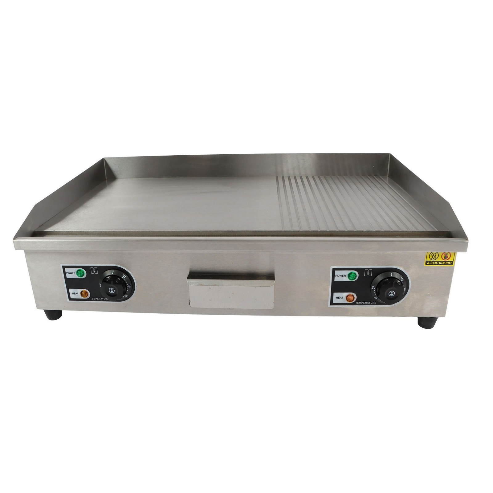30 Inch Commercial Electric Griddle 3000W Countertop Teppanyaki Grill 122℉-572℉