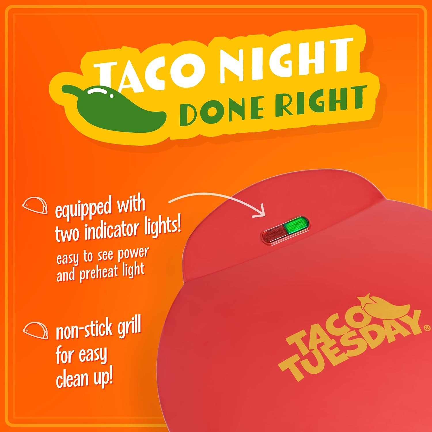 Taco Tuesday Deluxe 10-inch 6-Wedge Electric Quesadilla Maker W/ Extra Stuffing