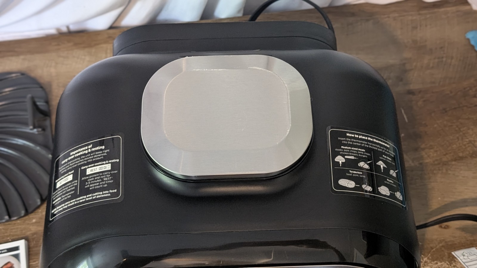 Ninja Foodi Smart XL Grill FG551 Base Unit w/ Grate Thermometer READ Description