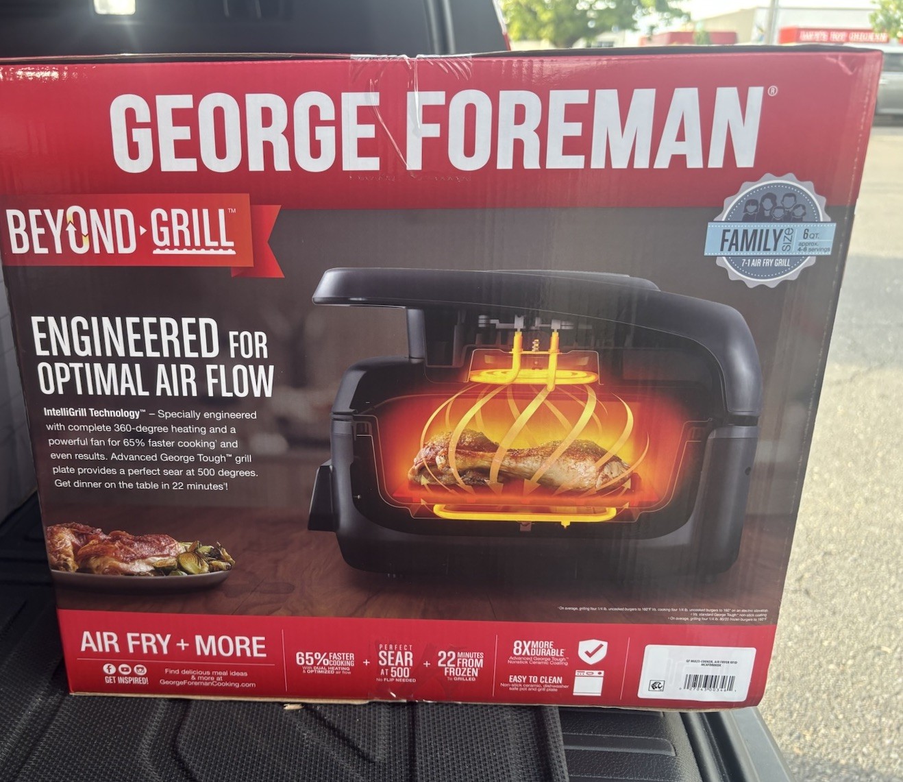 George Foreman Beyond Grill Indoor Electric Grill Air Fry Roast Broil Bake 1500W
