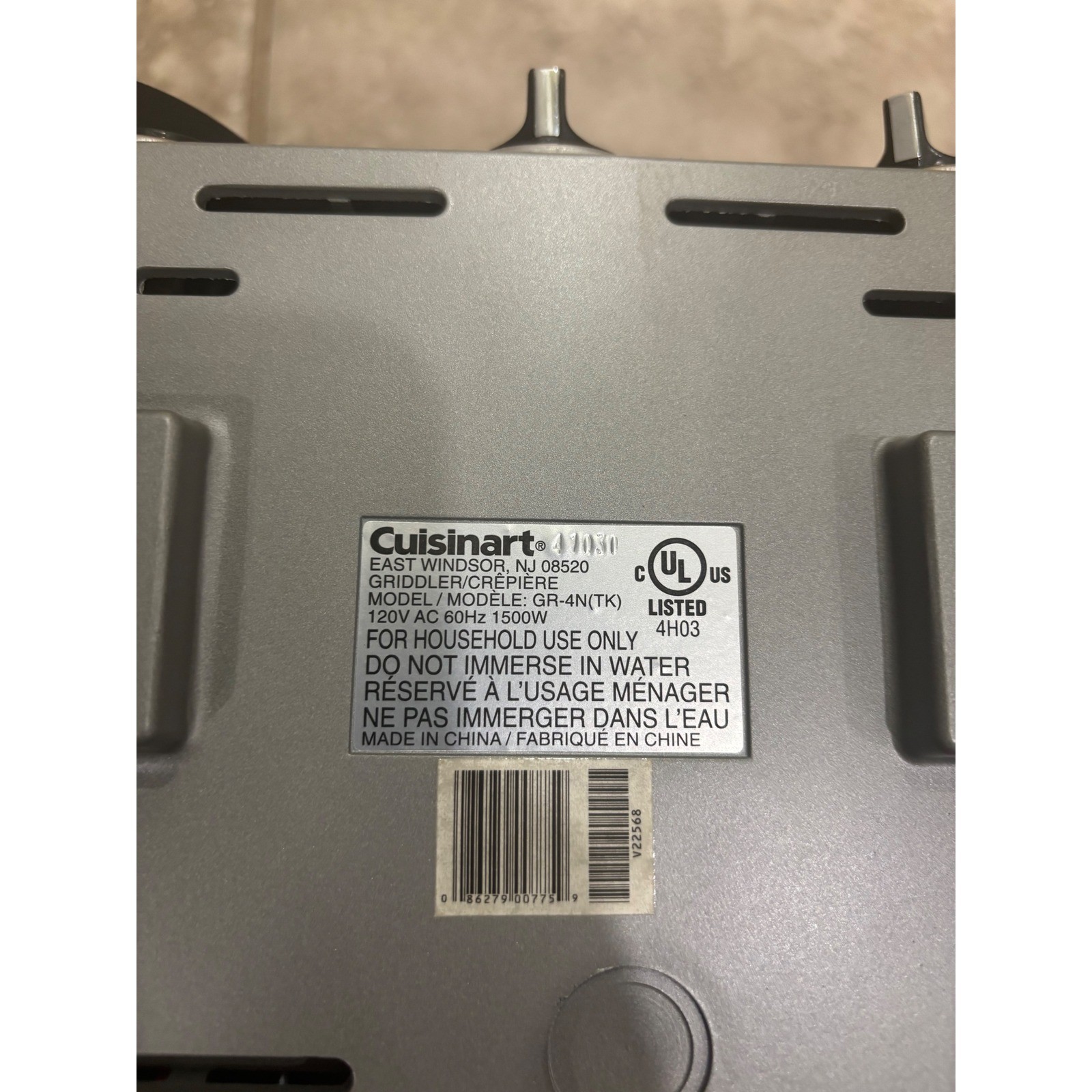 Cuisinart 5-in-1 Griddler Silver GR-4N Electric Contact Grill Panini Press