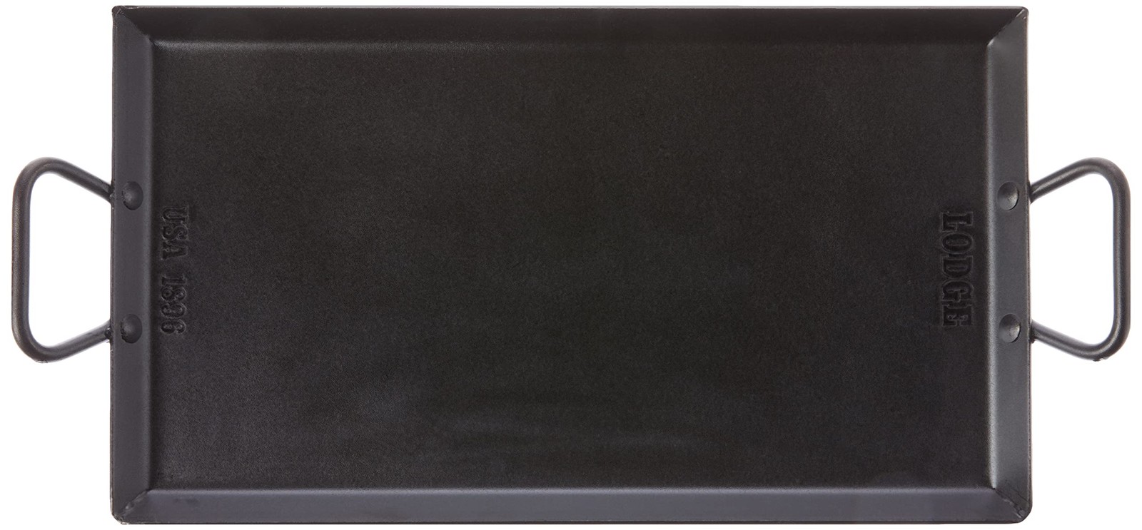Lodge Carbon Steel Griddle, Pre-Seasoned, 18-inch , Black