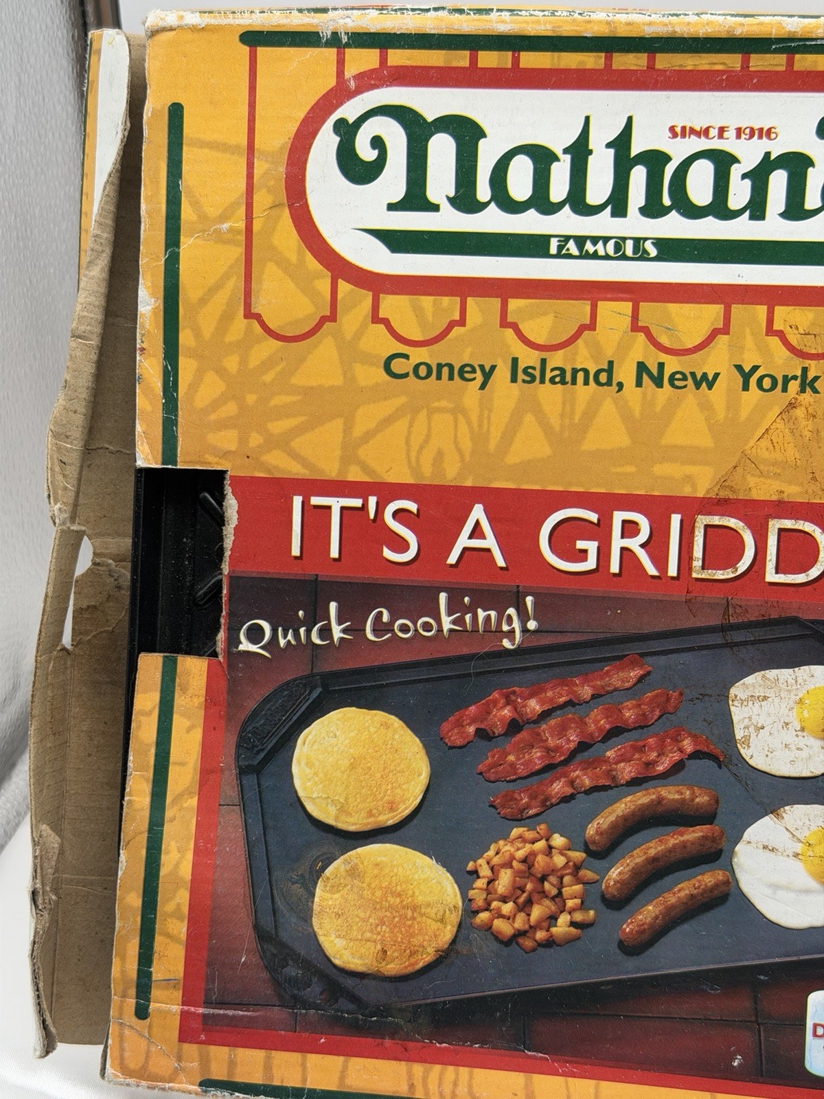 Nathan’s Reversible Stovetop Grill & Griddle ASOT Non Stick Cast Aluminum Used