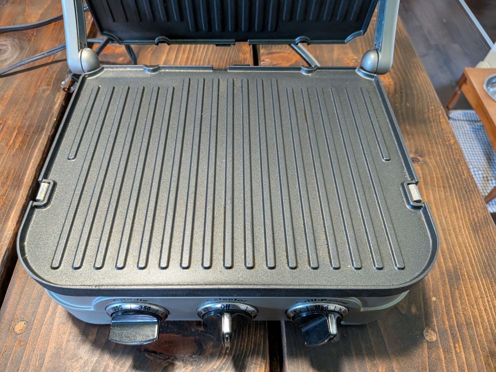 Cuisinart 5-in-1 Griddler Grill Panini Press GR-4N Stainless Steel Waffle Plates
