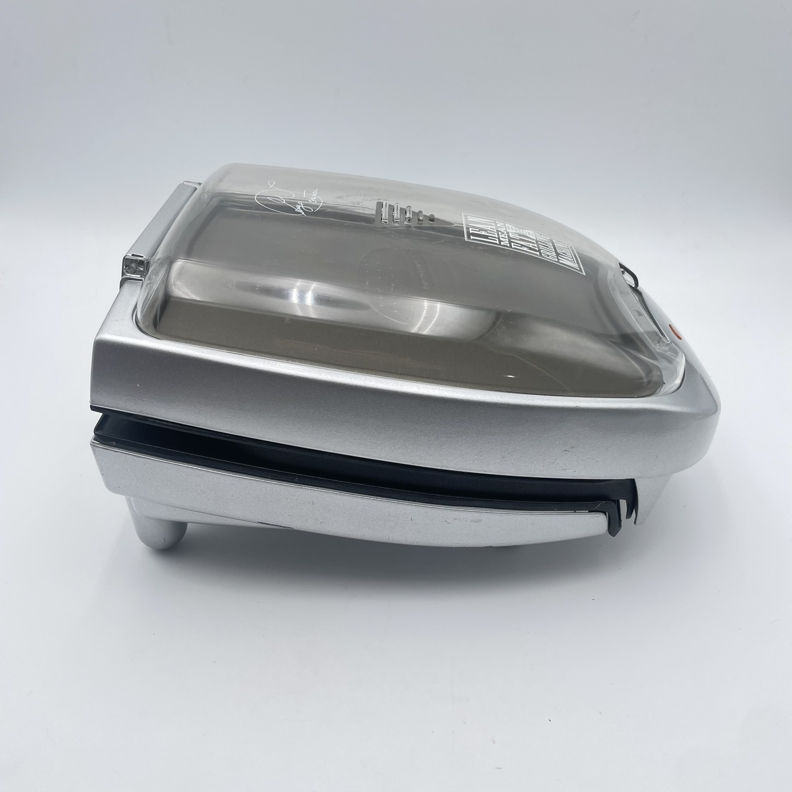 George Foreman Lean Mean Fat Grilling Machine Model GR20BWC Indoor Grill Silver