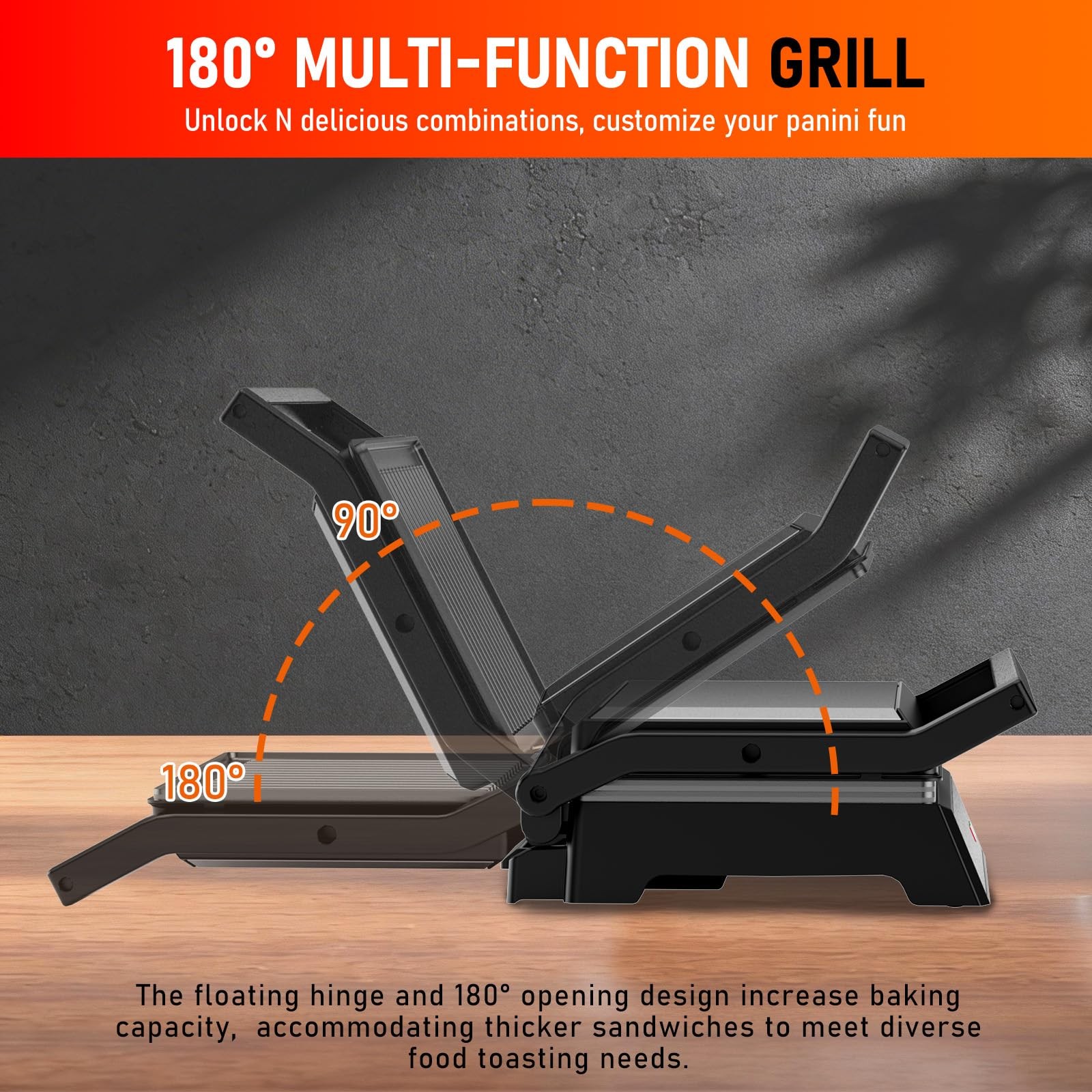 Panini Press Grill, Standard 2-Slice Sandwich Maker with Non-Stick Plates, 12…