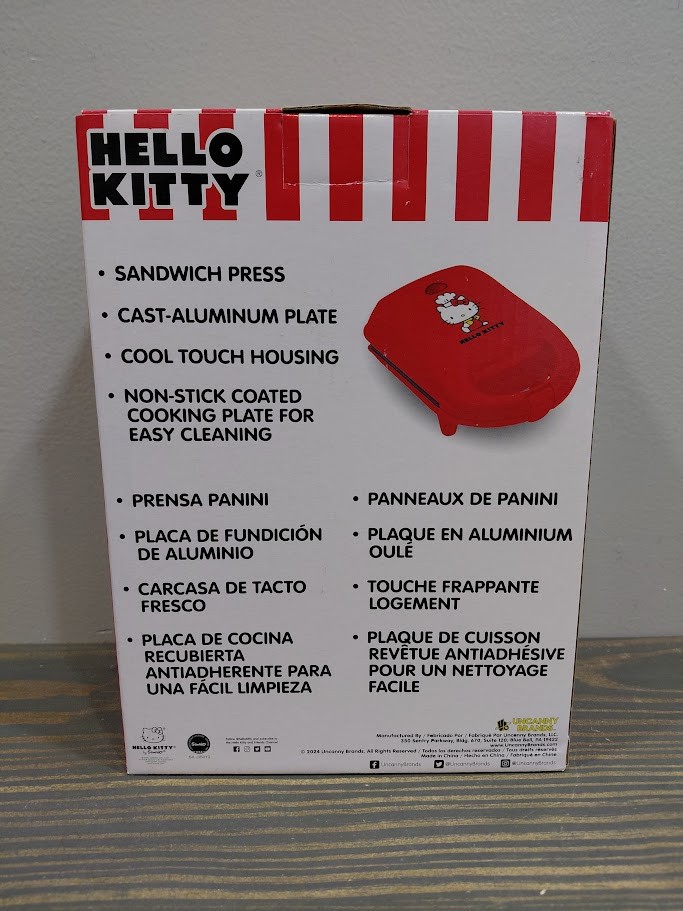 Hello Kitty Grilled Cheese Maker Non-Stick Sandwich Press