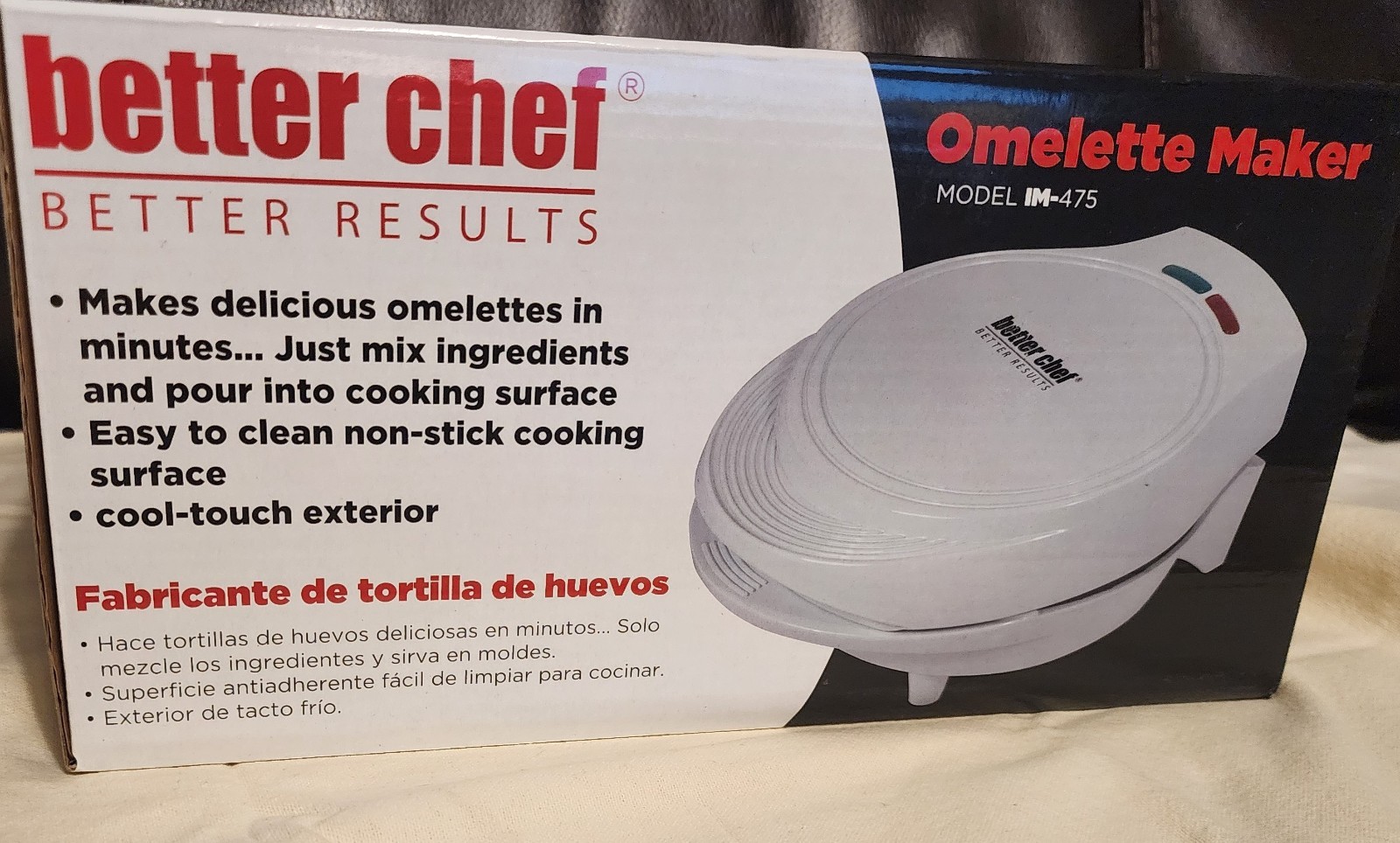 NEW Better Chef Better Results Omelette Maker Model IM-475 White