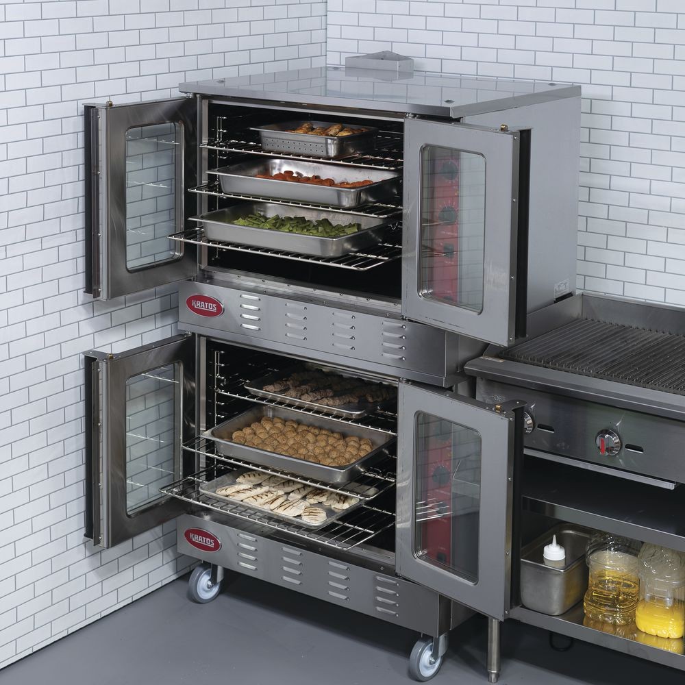 Kratos Commercial Oven Double Floor Electric Convection Oven, 240V, 3 Phase