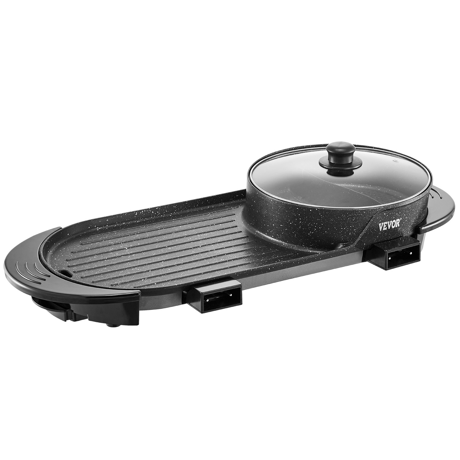 VEVOR Hot Pot with Grill 2200W 2-in-1 Electric Smokeless Grill Hot Pot for 1-6
