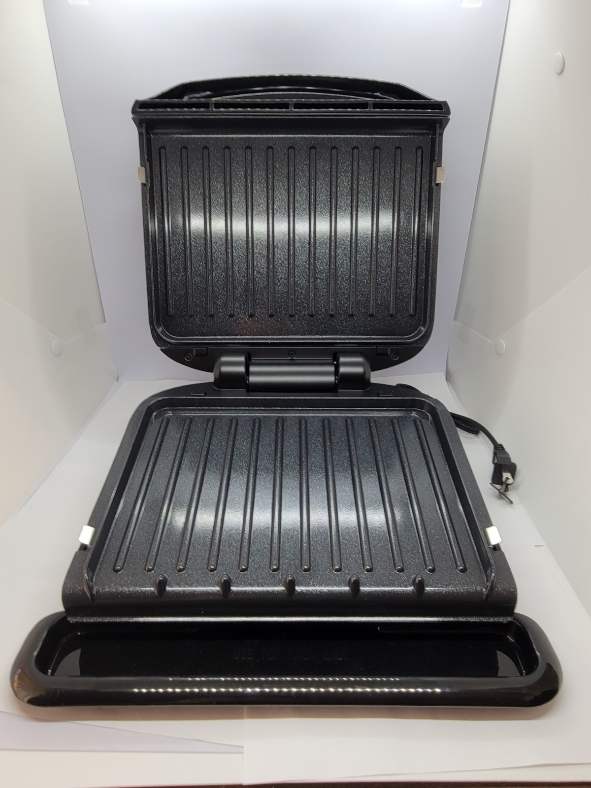 George Foreman Grill & Panini Black 4 Serving GRP1060B Nonstick Ceramic Coating