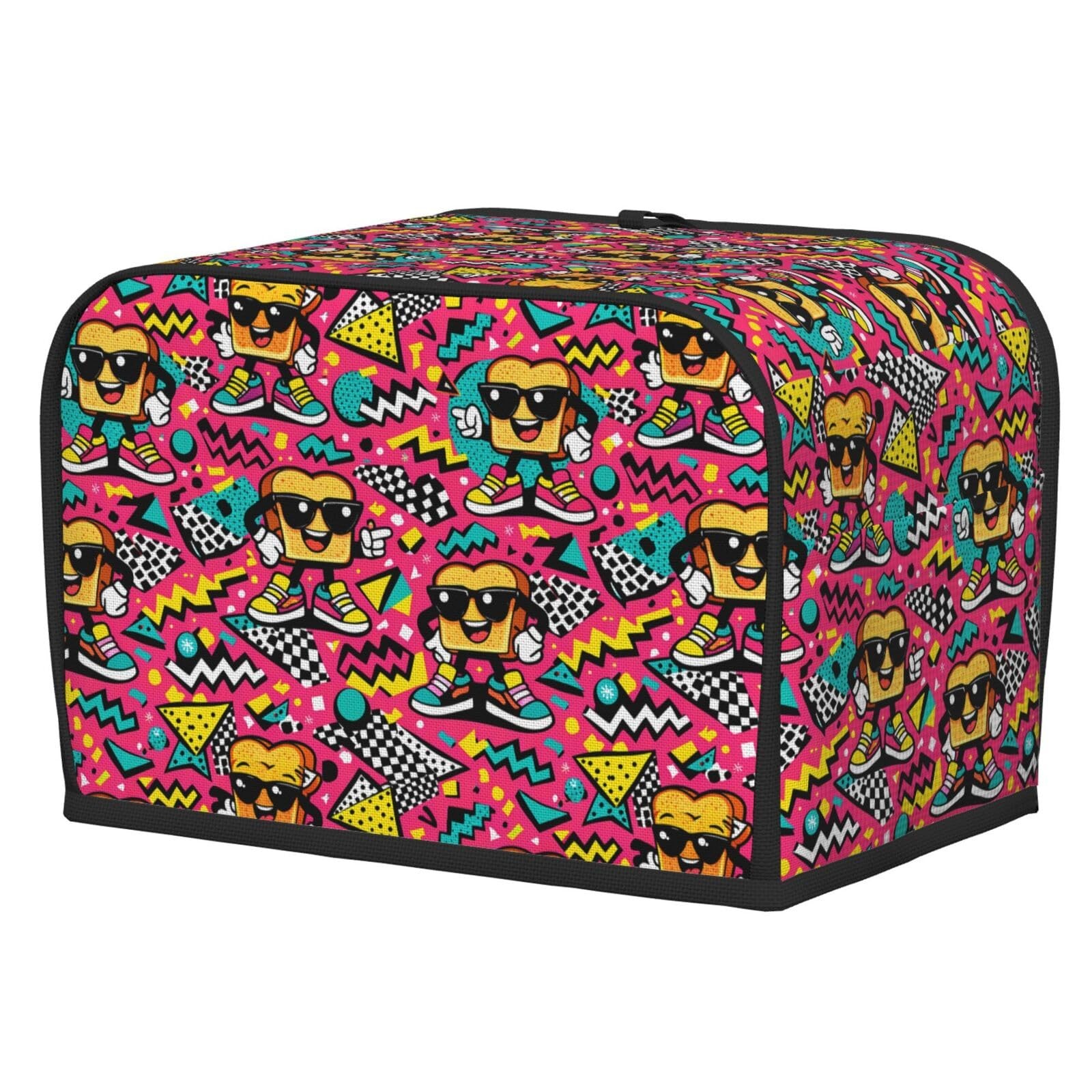 NeuKim 2 Slice Toaster Cover Retro 2 Slice, 90s Pop Art Toast Pattern