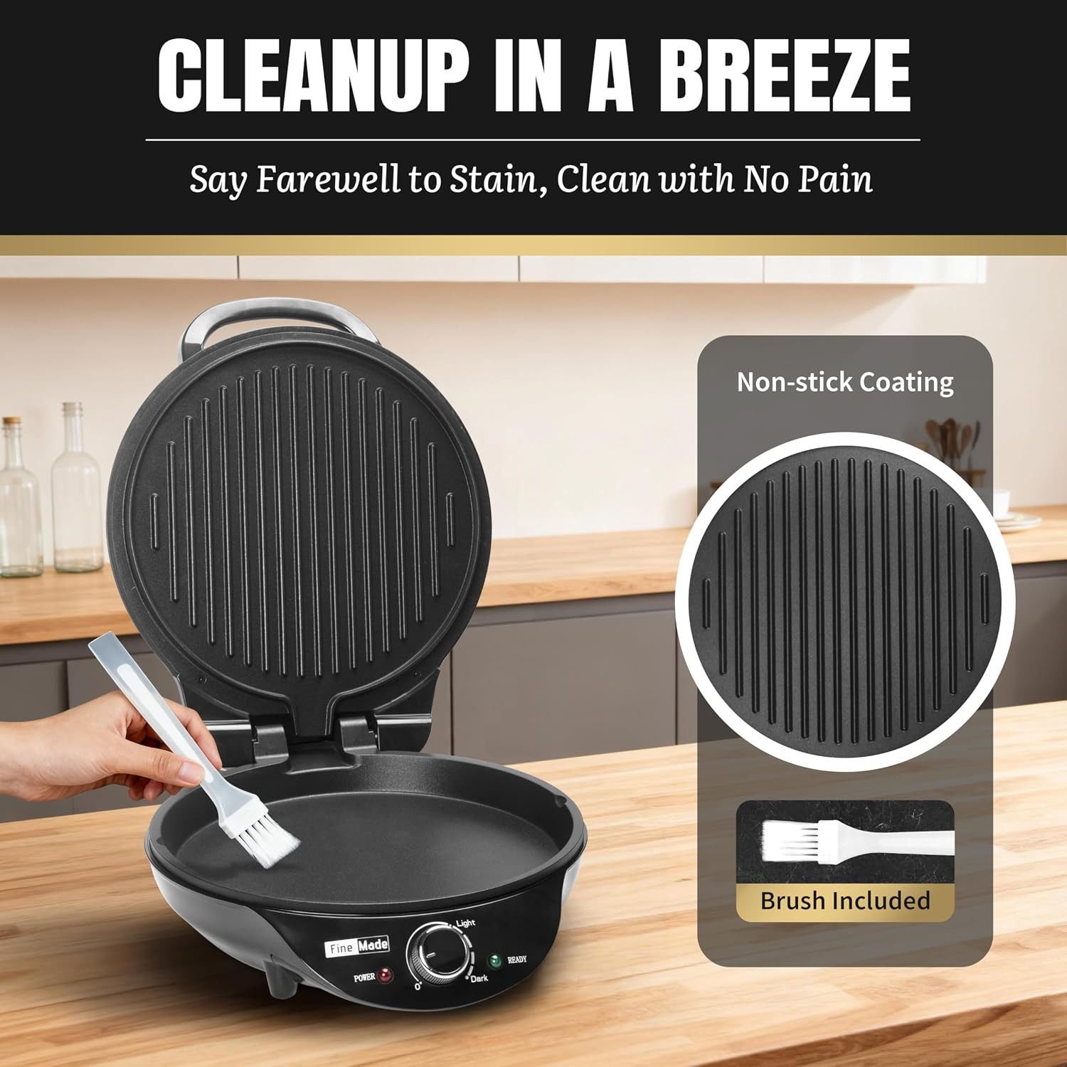Electric Griddle Nonstick Multi-Funtional Quesadilla Maker 10 Inch Electric