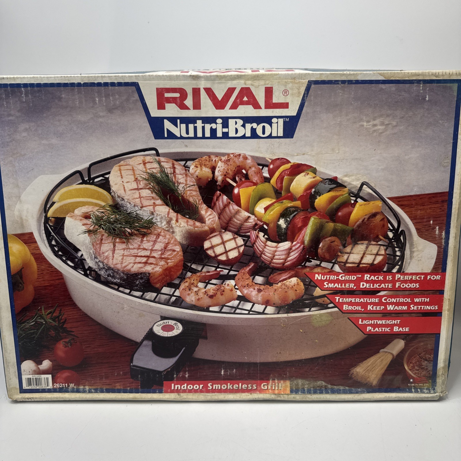 NUTRI-BROIL By Rival – Indoor Electric Grill Model # 26211 W – Sealed