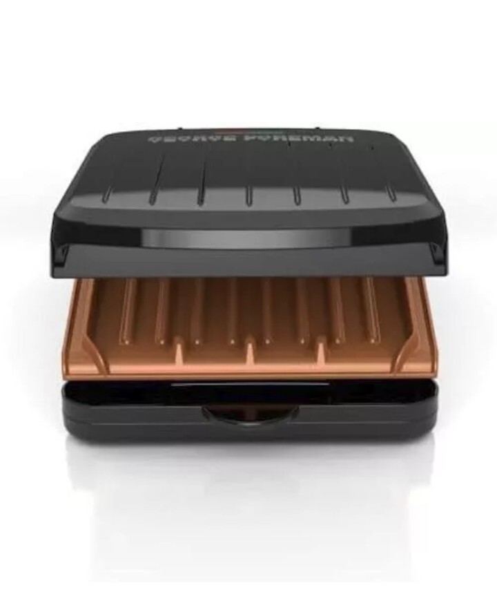George Foreman Grill Panini Space Saving Copper Nonstick 40″ BRAND NEW In Box