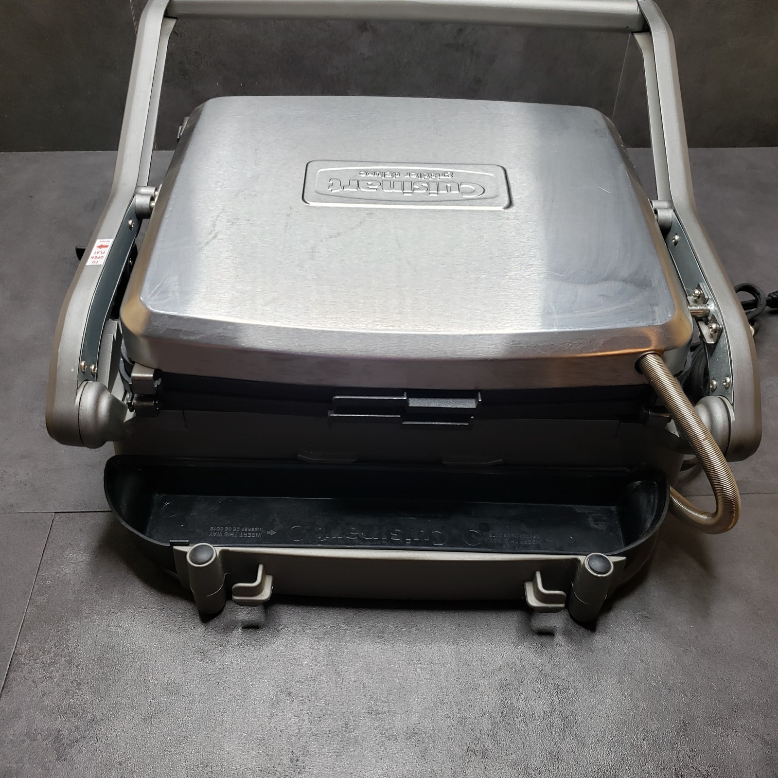 Cuisinart Griddler Deluxe Strainless Model GR-150 Non Stick Tested Works