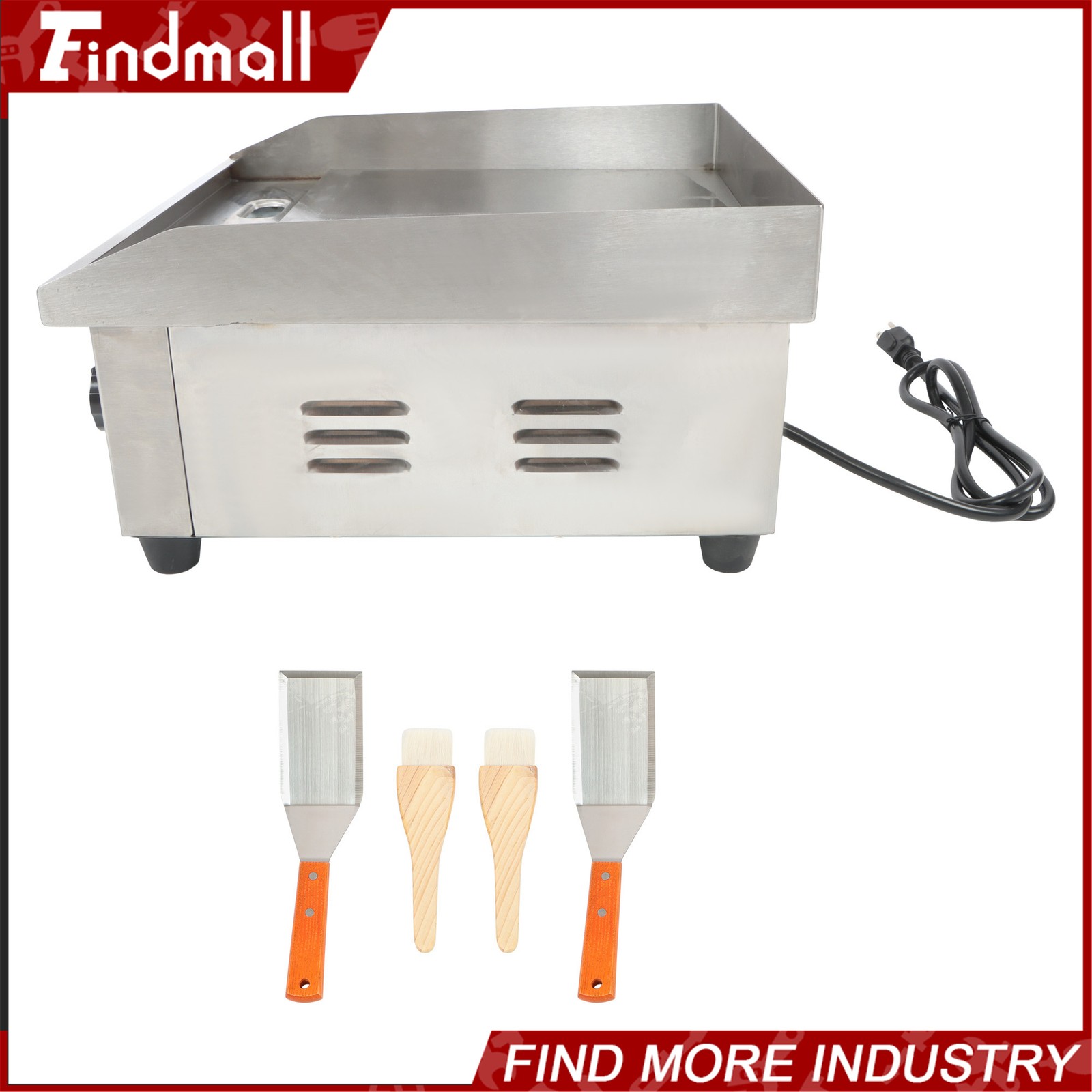 14″ Commercial Electric Griddle 1500 W Countertop Flat Top Grill 122℉-572℉