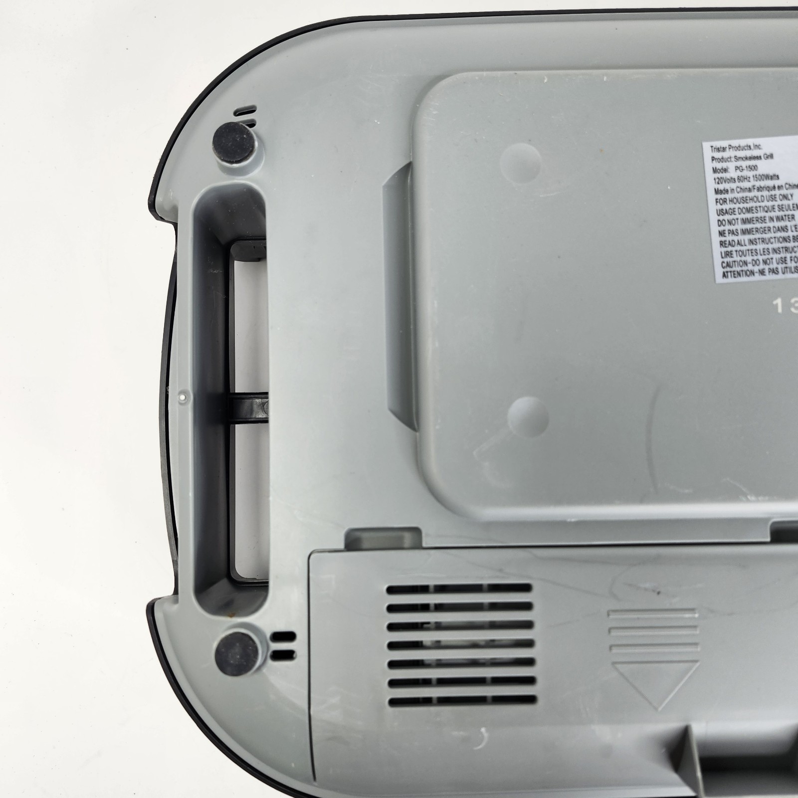 POWER XL SMOKELESS INDOOR GRILL MAIN BASE REPLACEMENT TRISTAR PG-1500FDR FAN COV