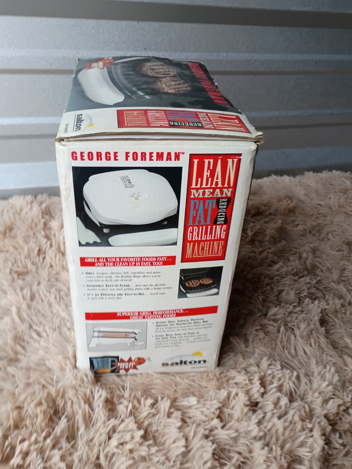 George Foreman GR10AWHT Lean Mean Fat Reducing Grilling Machine Grill White in B